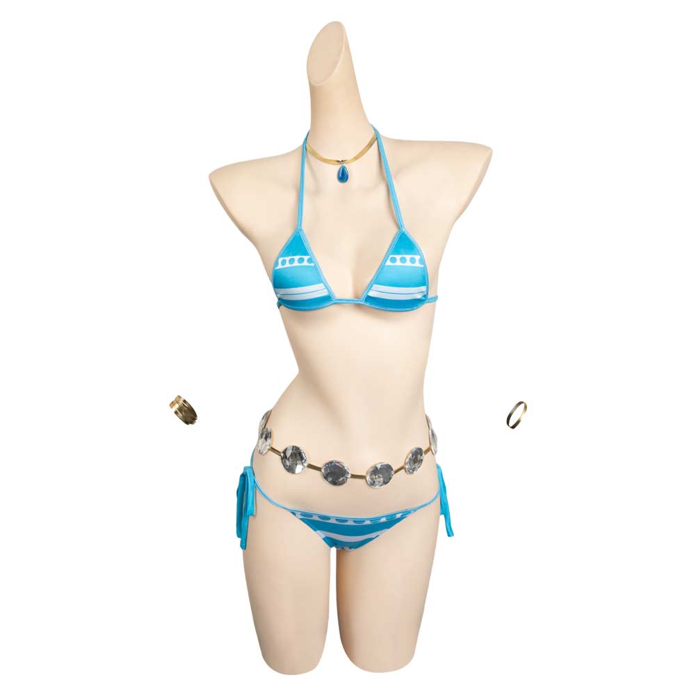 Anime One Piece Nami Women Blue Bikini Set Swimsuit Cosplay Costume Ou –  TrendsinCosplay