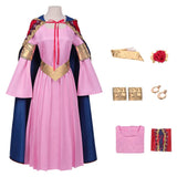 Anime One Piece Nefertari Vivi Women Pink Dress With Cloak Cosplay Costume Outfits Halloween Carnival Suit