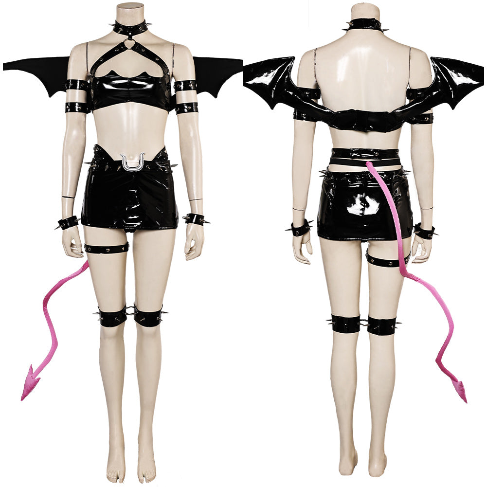 Panty & Stocking with Garterbelt Scanty Demon Women Black Sexy Outfit TrendsinCosplay Panty & Stocking with Garterbelt Scanty Demon Women Black Sexy Outfit TrendsinCosplay