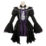 Anime Puella Magi Madoka Magica Homura Akemi Women Black Gothic Dress Cosplay Costume Outfits Halloween Carnival Suit