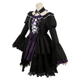Anime Puella Magi Madoka Magica Homura Akemi Women Black Gothic Dress Cosplay Costume Outfits Halloween Carnival Suit