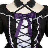 Anime Puella Magi Madoka Magica Homura Akemi Women Black Gothic Dress Cosplay Costume Outfits Halloween Carnival Suit