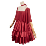 Anime Sousou No Frieren Frieren Women Red Dress Cosplay Costume Outfits Halloween Carnival Suit