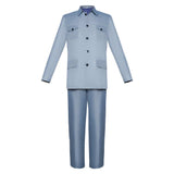 Anime The Boy and the Heron Mahito Maki Blue Top Pants Set Cosplay Costume Outfits Halloween Carnival Suit