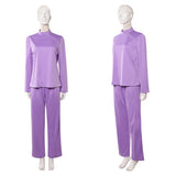 Ann Droid Linda Women Purple Nurse Uniform Cosplay Costume Outfit Halloween Carnival Suit