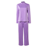 Ann Droid Linda Women Purple Nurse Uniform Cosplay Costume Outfit Halloween Carnival Suit