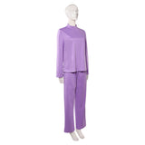 Ann Droid Linda Women Purple Nurse Uniform Cosplay Costume Outfit Halloween Carnival Suit