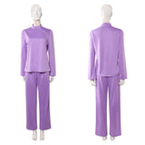 Ann Droid Linda Women Purple Nurse Uniform Cosplay Costume Outfit Halloween Carnival Suit