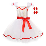 Annabelle Toddler Girl Kids Children White Tutu Dress Cosplay Costume Outfits Halloween Carnival Suit