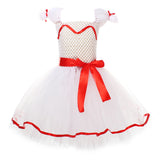 Annabelle Toddler Girl Kids Children White Tutu Dress Cosplay Costume Outfits Halloween Carnival Suit