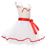 Annabelle Toddler Girl Kids Children White Tutu Dress Cosplay Costume Outfits Halloween Carnival Suit
