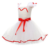 Annabelle Toddler Girl Kids Children White Tutu Dress Cosplay Costume Outfits Halloween Carnival Suit