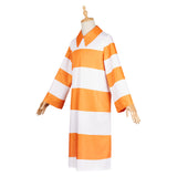 Anxiety Orange Striped Dress Outfit Cosplay Costume Outfits Halloween Carnival Suit