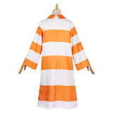 Anxiety Orange Striped Dress Outfit Cosplay Costume Outfits Halloween Carnival Suit