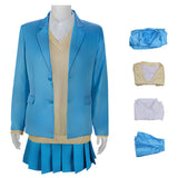 Ao no Hako Kano Chinatsu Women Blue Outfit Cosplay Costume Outfit Halloween Carnival Suit
