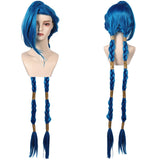 Arcane: League of Legends Season 2 (2024) Jinx Cosplay Blue Wig Carnival Halloween Party Props