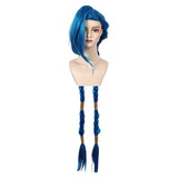 Arcane: League of Legends Season 2 (2024) Jinx Cosplay Blue Wig Carnival Halloween Party Props