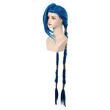 Arcane: League of Legends Season 2 (2024) Jinx Cosplay Blue Wig Carnival Halloween Party Props