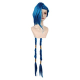 Arcane: League of Legends Season 2 (2024) Jinx Cosplay Blue Wig Carnival Halloween Party Props