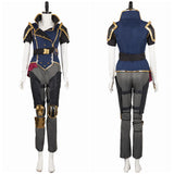 Arcane: League of Legends Season 2 (2024) Vi The Piltover Enforce Women Blue Outfit Cosplay Costume