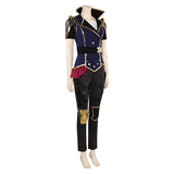 Arcane: League of Legends Season 2 (2024) Vi Women Blue Outfit Cosplay Costume Outfits Halloween Carnival Suit