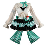 Arknights Haruka Women Green Dress Cosplay Costume Outfit Halloween Carnival Suit