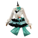 Arknights Haruka Women Green Dress Cosplay Costume Outfit Halloween Carnival Suit