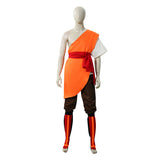 Avatar: The Last Airbender Aang Orange One-shoulder Practice Outfit Cosplay Costume Outfit Halloween Carnival Suit