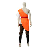 Avatar: The Last Airbender Aang Orange One-shoulder Practice Outfit Cosplay Costume Outfit Halloween Carnival Suit