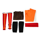 Avatar: The Last Airbender Aang Orange One-shoulder Practice Outfit Cosplay Costume Outfit Halloween Carnival Suit