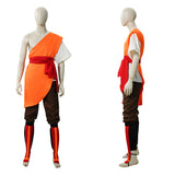 Avatar: The Last Airbender Aang Orange One-shoulder Practice Outfit Cosplay Costume Outfit Halloween Carnival Suit