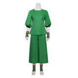 Avatar: The Last Airbender Toph Beifong Women Green Outfit Cosplay Costume Outfit Halloween Carnival Suit