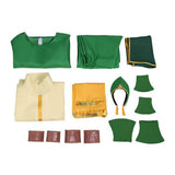 Avatar: The Last Airbender Toph Beifong Women Green Outfit Cosplay Costume Outfit Halloween Carnival Suit