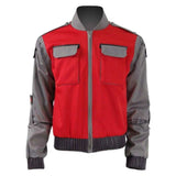 Back to the Future Marty McFly Red Coat Cosplay Costume Outfit Halloween Carnival Suit