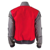 Back to the Future Marty McFly Red Coat Cosplay Costume Outfit Halloween Carnival Suit