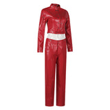 Ban Red Top Pants Full Set Outfit Cosplay Costume Outfits Halloween Carnival Suit