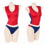 Baywatch Summer Quinn Women Red Swimsuit Cosplay Costume Outfit Halloween Carnival Suit