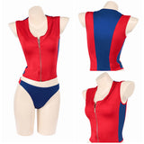 Baywatch Summer Quinn Women Red Swimsuit Cosplay Costume Outfit Halloween Carnival Suit