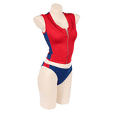 Baywatch Summer Quinn Women Red Swimsuit Cosplay Costume Outfit Halloween Carnival Suit