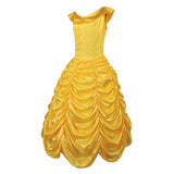 Beauty and the Beast Belle Women Yellow Dress Cosplay Costume Outfit Halloween Carnival Suit