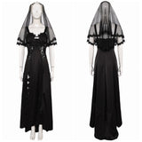 Beetlejuice 2024 Astrid Deetz Women Black Wedding Dress Cosplay Costume Outfits Halloween Carnival Suit