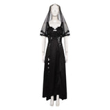 Beetlejuice 2024 Astrid Deetz Women Black Wedding Dress Cosplay Costume Outfits Halloween Carnival Suit