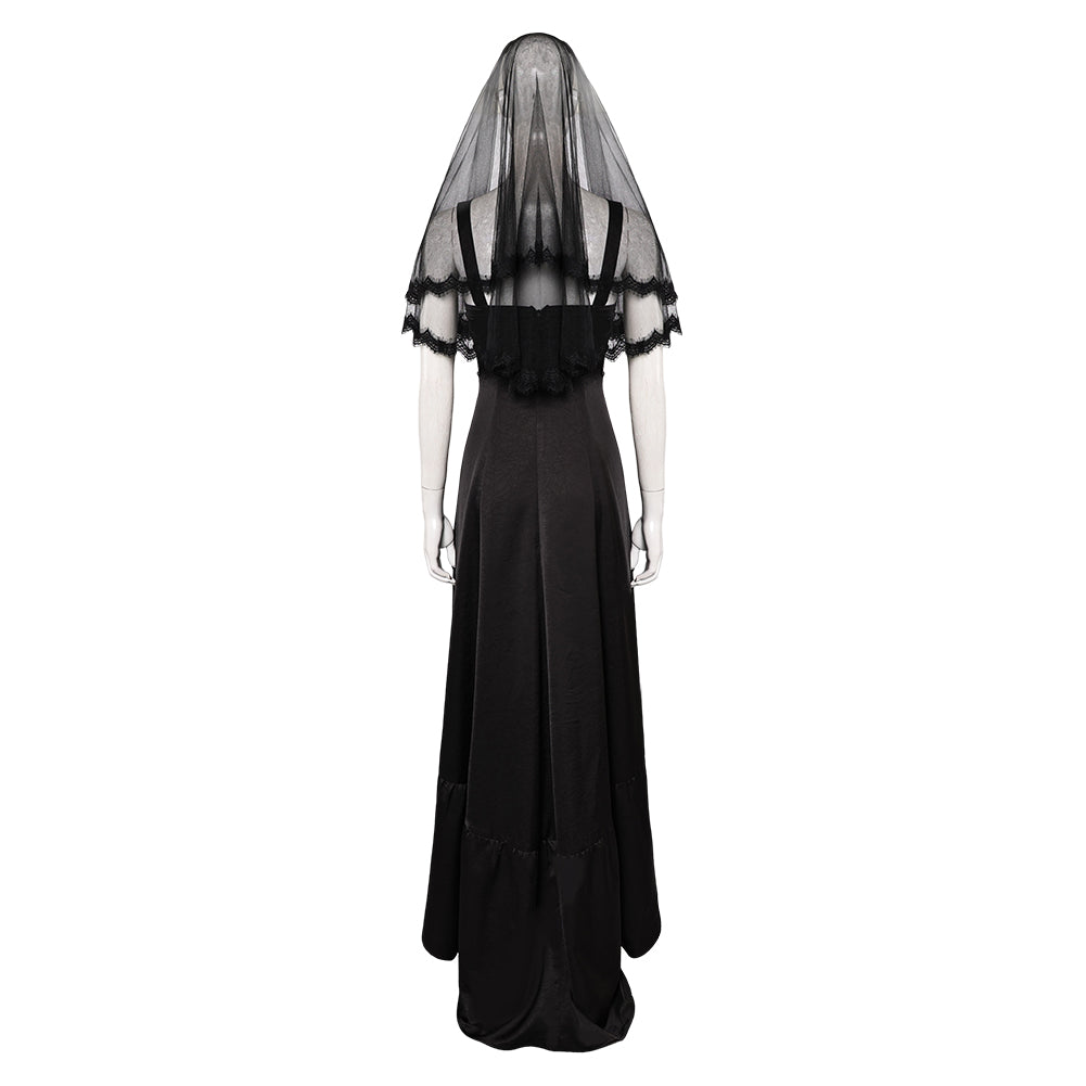 beetlejuice black wedding dress Beetlejuice 2024 Astrid Deetz Women Black Wedding Dress Party Carnival Halloween Cosplay Costume