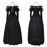 Beetlejuice 2024 Delores Women Black Dress Cosplay Costume Outfits Halloween Carnival Suit