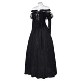 Beetlejuice 2024 Delores Women Black Dress Cosplay Costume Outfits Halloween Carnival Suit
