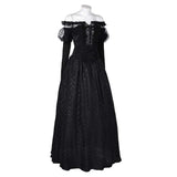 Beetlejuice 2024 Delores Women Black Dress Cosplay Costume Outfits Halloween Carnival Suit