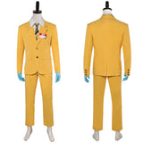 Beetlejuice 2024 Shrunken Head Bob Yellow Outfit Cosplay Costume Outfits Halloween Carnival Suit