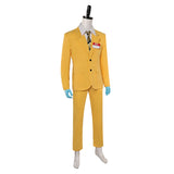 Beetlejuice 2024 Shrunken Head Bob Yellow Outfit Cosplay Costume Outfits Halloween Carnival Suit