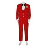 Beetlejuice Betelgeuse Red Suit Cosplay Costume Outfit Halloween Carnival Suit