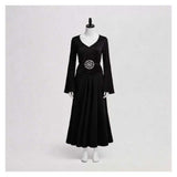 Beetlejuice Lydia Women Black Dress Cosplay Costume Outfit Halloween Carnival Suit